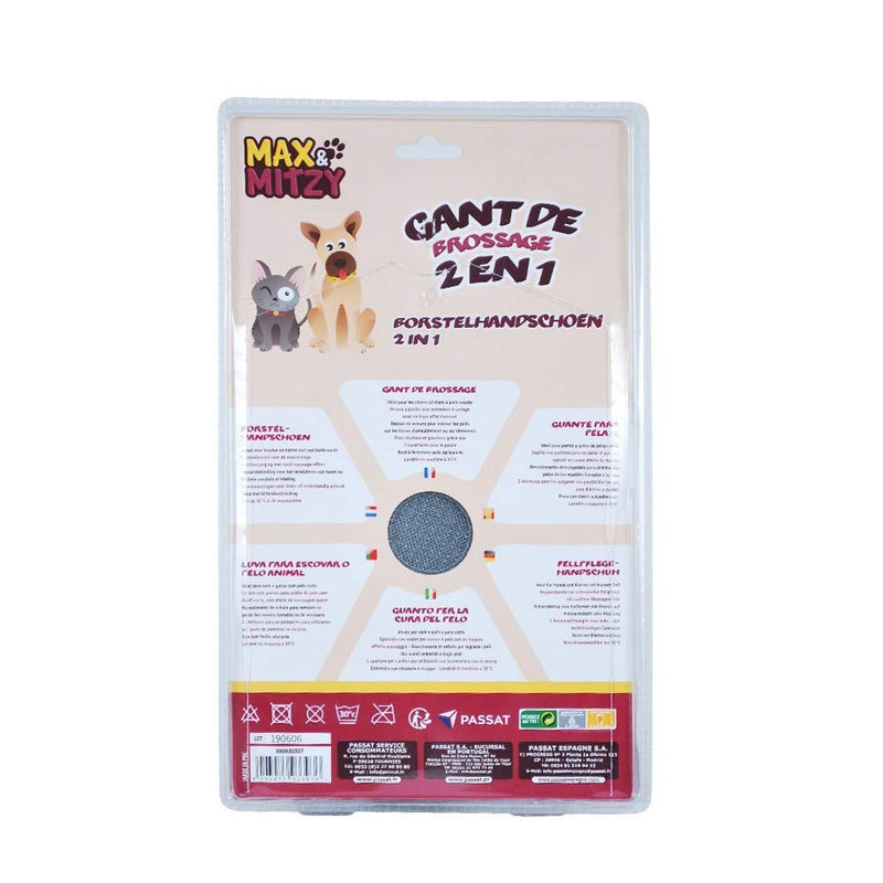 happy globe cat glove 2 in 1 | Cat fur brush and massage glove | Cat glove grooming short hair | Shorthair dog brush and cat brush - PawsPlanet Australia
