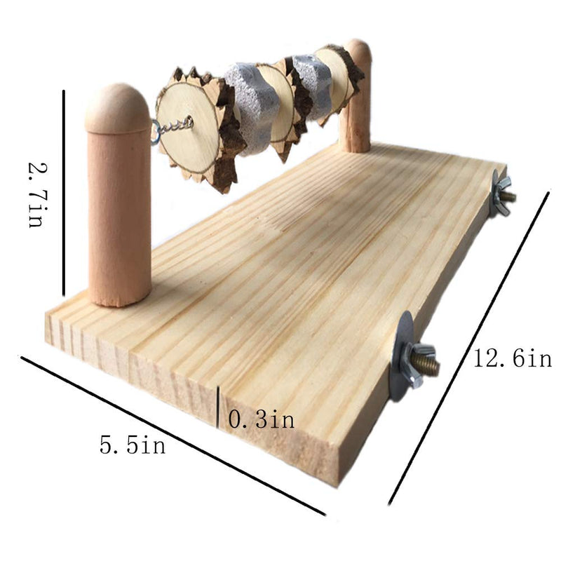 kathson Pet Wood ledges Platform with Chewing Toys Accessories for Mouse, Chinchilla, Rat, Gerbil,Guinea-Pigs and Dwarf Hamster - PawsPlanet Australia