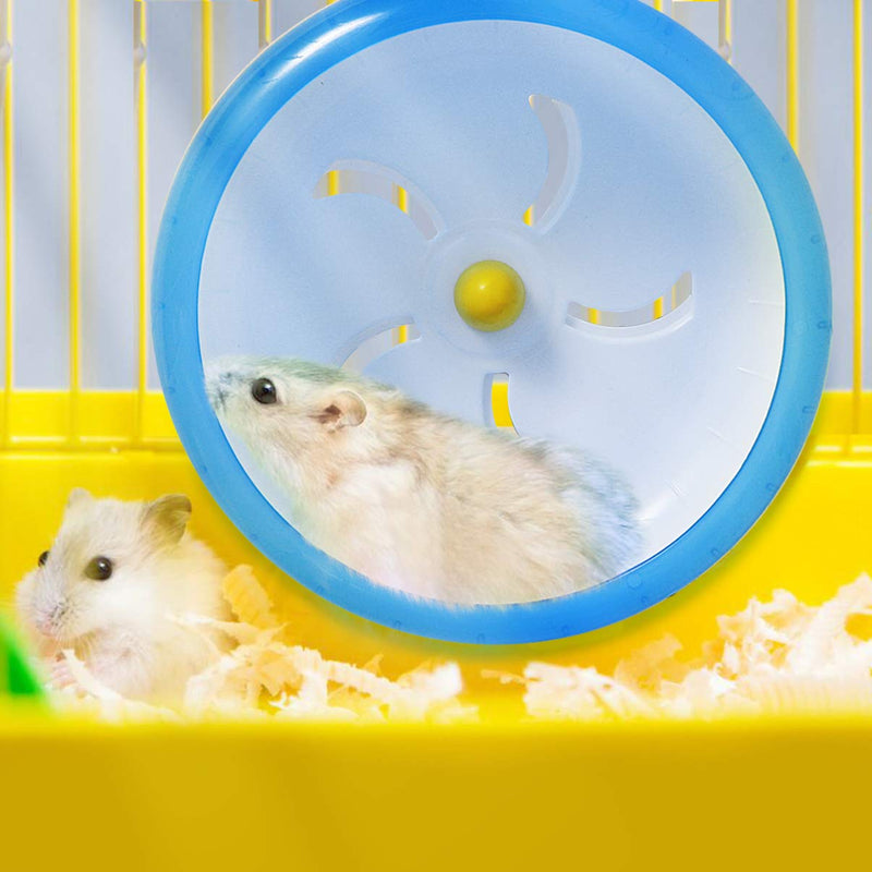 POPETPOP Small Pet Exercise Wheel - Multipurpose Hamster Running Wheel Wide Silent Spinner Seamless Run Disc for Hedgehog Mice Gerbil Rat Cage Toys - PawsPlanet Australia