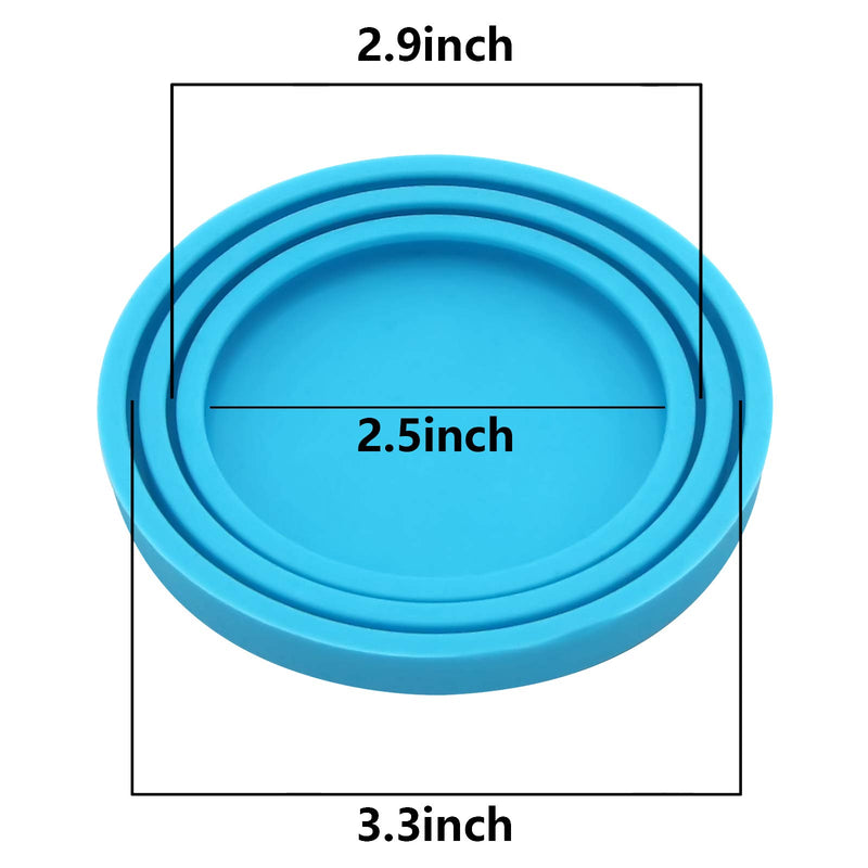 SLSON 4 Pack Pet Food Can Cover Set,Universal Silicone Cat Dog Food Can Lids 1 Fit 3 Standard Size Can Tops Covers - PawsPlanet Australia