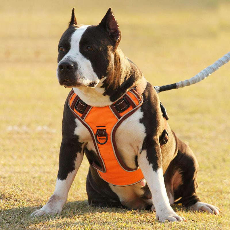 [Australia] - EAVSOW Dog Harness - No-Pull Pet Harness - Adjustable Outdoor Pet Vest - Reflective Oxford Material Vest for Dogs - Easy Control for Large Dogs 