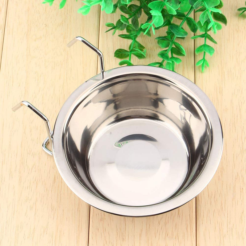 Yosoo Cage Hanging Bowls With Hook, Stainless Steel Food Bowl Water Dispenser for Pet Dog Cat Rabbit Bird S (Lot de 1) - PawsPlanet Australia