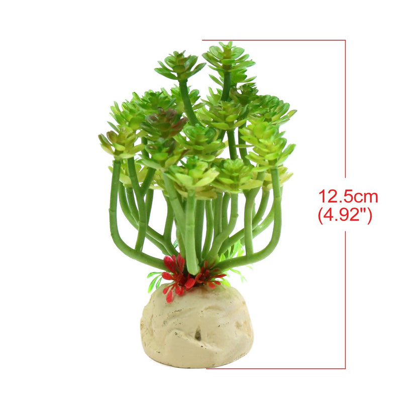 [Australia] - uxcell Green Plastic Lifelike Plant Aquarium Terrarium Ornament Habitat Decor for Reptiles and Amphibians 