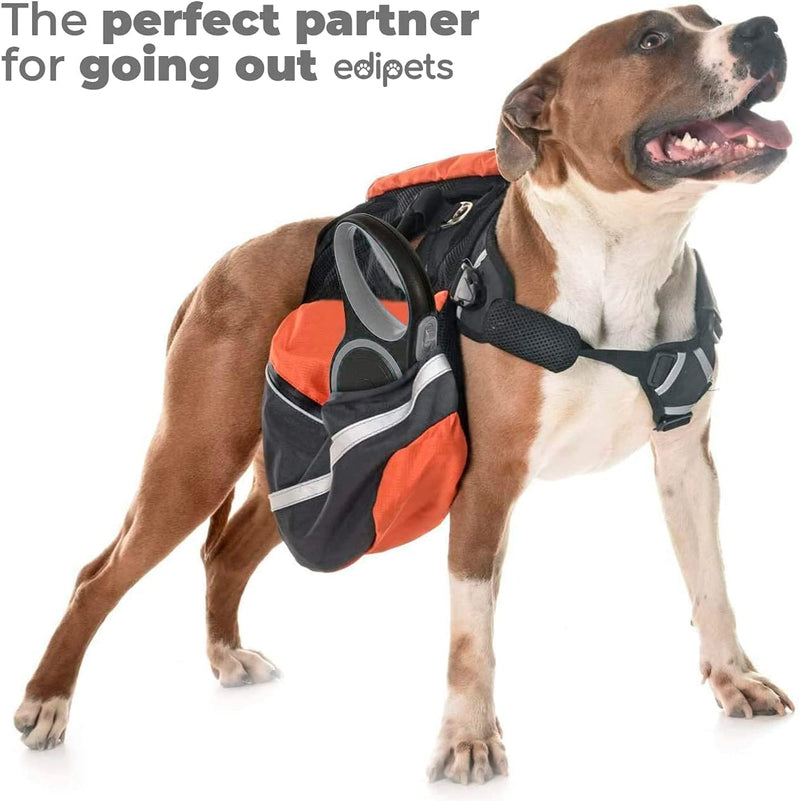 Edipets, dog leash, extendable, retractable, 3, 5 and 8 meters, flexible band for right and walks, dog leash, reel leash, flexi leash, retractable (gray, 8 meters) gray - PawsPlanet Australia