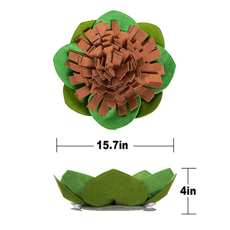 Mingzheng Snuffle Mat for Dogs-Pet Feeding Mat Dog Puzzle Toys for Boredom,Interactive Toys Encourages Natural Foraging Skills for Cats Dogs Bowl Travel Use Brown - PawsPlanet Australia