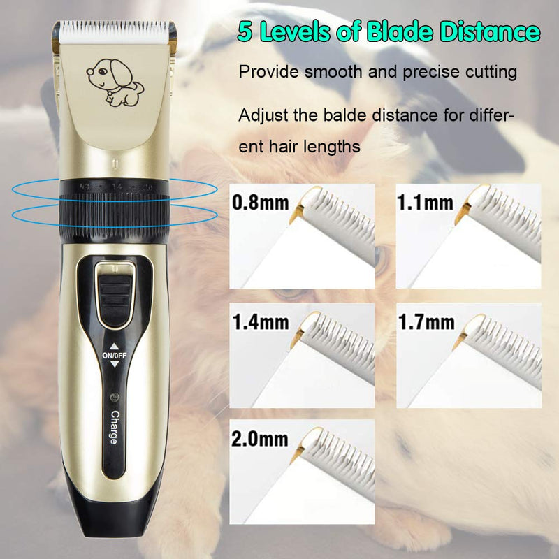 CUIFULI Dog Clippers Dog Grooming Clippers Pet Cat Dog Trimmer Silent Pet Hair Trimmer USB Rechargeable Shaver Haircut Machine 2hrs Running Dog Shearing Machine - PawsPlanet Australia