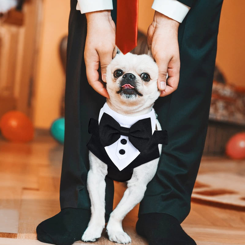 Dog Tuxedo Wedding, Formal Dog Wedding Harness, Dogs Tuxedo Wedding Party Suit, No-Pull Pet Harness, Dog Prince Birthday Wedding Harness for Medium Large Dogs (Large, Harness) - PawsPlanet Australia