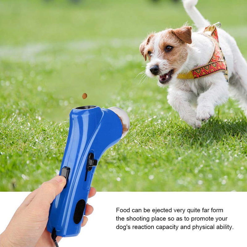 Pssopp Pet Treat Launcher Shooter Dog Food Catapult Puppy Snack Feeder Dispenser Pet Training Toys Interactive Toys for for Exercise and Training(Blue) Blue - PawsPlanet Australia