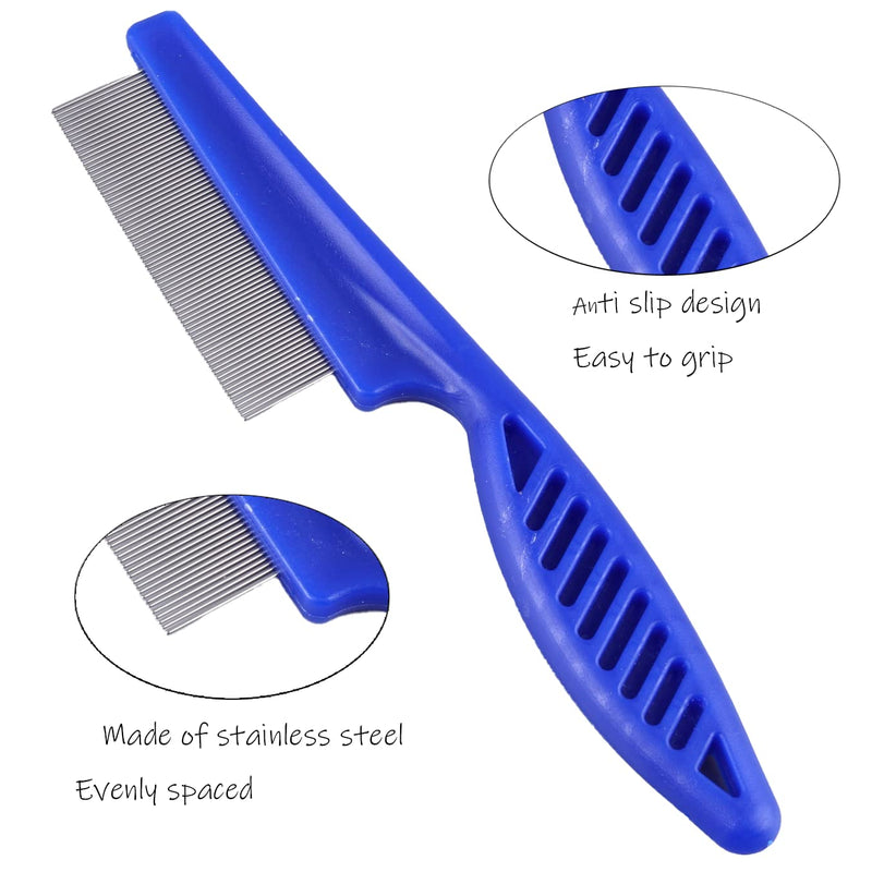 Cat Dog Flea Comb, Tsathoggua 9 Pieces Pet Lice Combs, Flea Tear Stain Remover Comb, Lice Comb Dust Comb for Cats Dogs, Pet Dog Cat Grooming Comb, Clean Lice/Knots/Crust/Dirt - PawsPlanet Australia