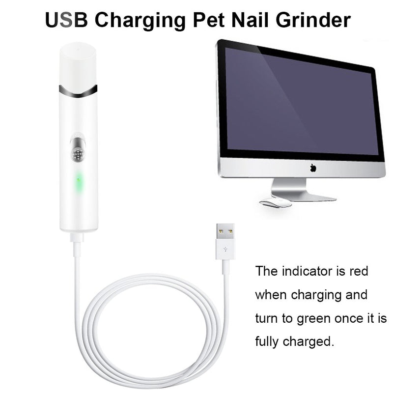 [Australia] - URPOWER Rechargeable Pet Nail Grinder Upgraded Dog Nail Grinder with USB Charging Quite & Powerful Nail Clipper for Gentle Paws Grooming Nail Grinder for Dogs Cats and Other Small & Medium Pets 