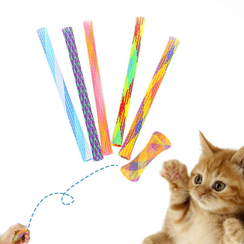 20Pcs Cat Spring Shape Toys Folding Colorful Bouncing Toy Pet Interactive Toys Folding Colorful Bouncing Toy for Cat Kitten Pets Novelty Gift - PawsPlanet Australia