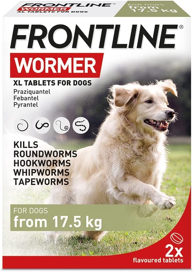 FRONTLINE WORMER - XL Worming Tablets for Dogs - 2 Tablets For 17.5Kg+ Dogs - PawsPlanet Australia