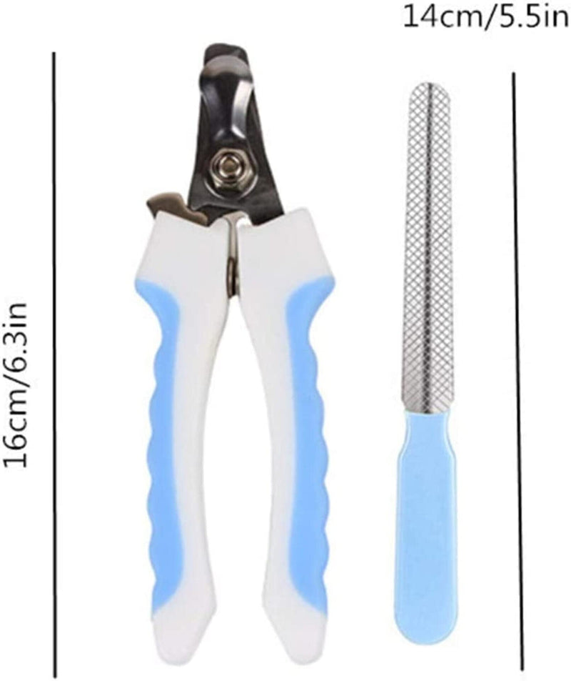 ID Dog & Cat Pets Nail Clippers with Safety Guard to Avoid Over-Cutting, Safe Professional Grooming Tool for Pets (Blue) - PawsPlanet Australia