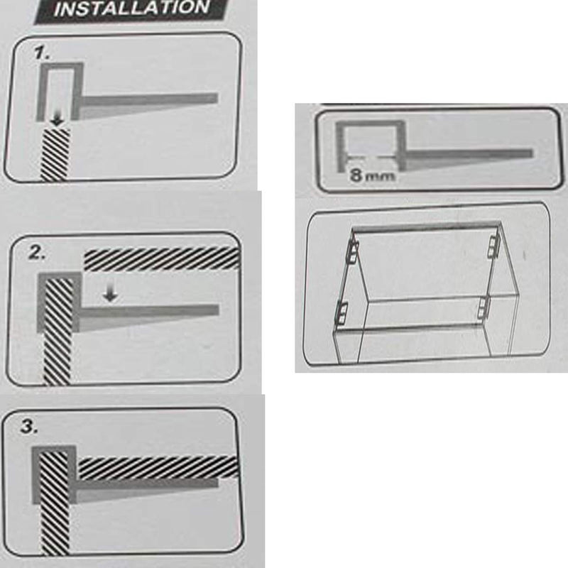 Weilan 8mm Aquarium Fish Tank Glass Cover Clip Lid Support Holder Acrylic for Rimless Aquariums,12PCS - PawsPlanet Australia