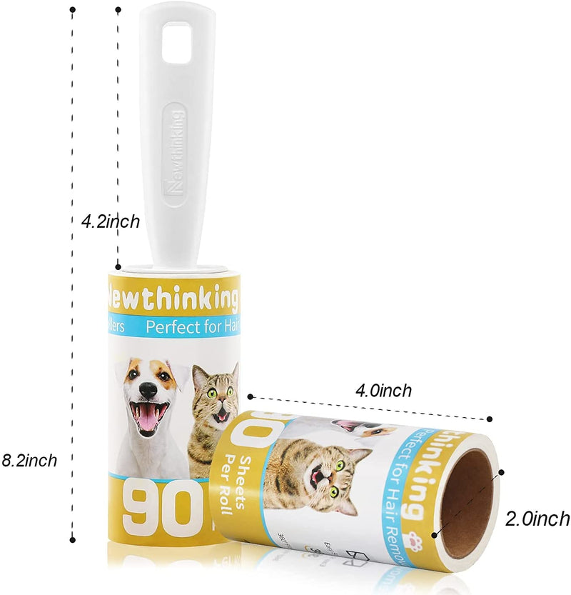 Newthinking Lint Roller Full 540 Sheets with 6 Extra Sticky Lint Roller Set for Clothes, Sofa, Bed and Carpet, Lint Roller for Pet Hair, Cat Hair, Dog Hair, Dust & Lint - PawsPlanet Australia