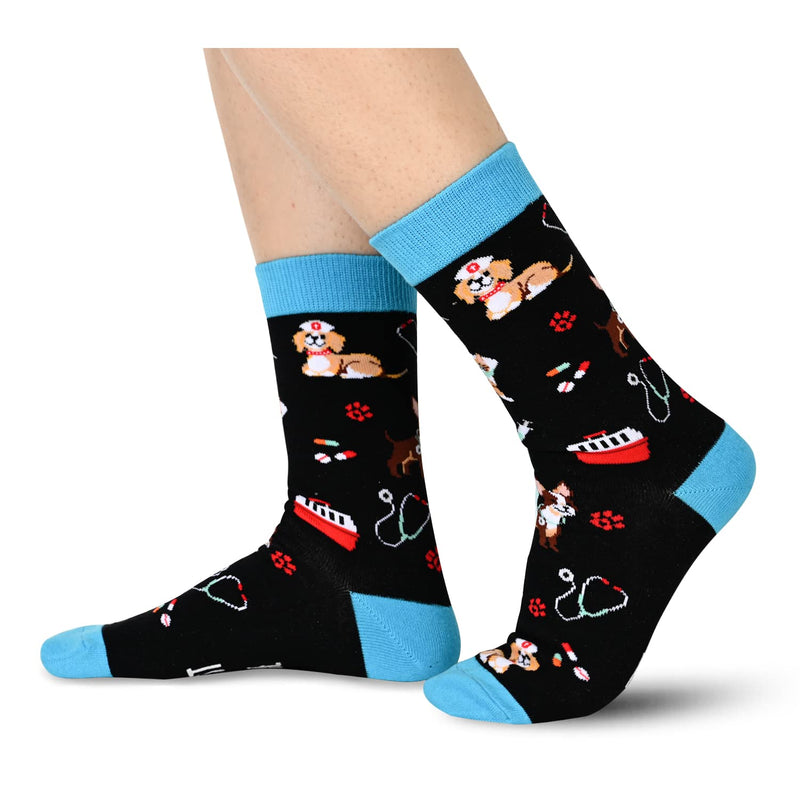 HAPPYPOP Unisex Veterinarian Socks With Trust Me I'M A Vet Tech, Vet Tech Veterinary Veterinarian Gifts - PawsPlanet Australia