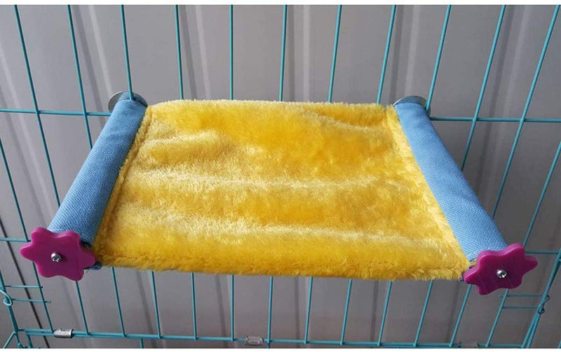 Acidea Budgie Bed, Bird Nest Snuggle Hut, Hanging Hammock Finch Cage, Parrot Habitat Cave Hanging Tent, Bird Hideaway for Hamster Parrot Macaw Budgies Eclectus Parakeet(L, Yellow) - PawsPlanet Australia