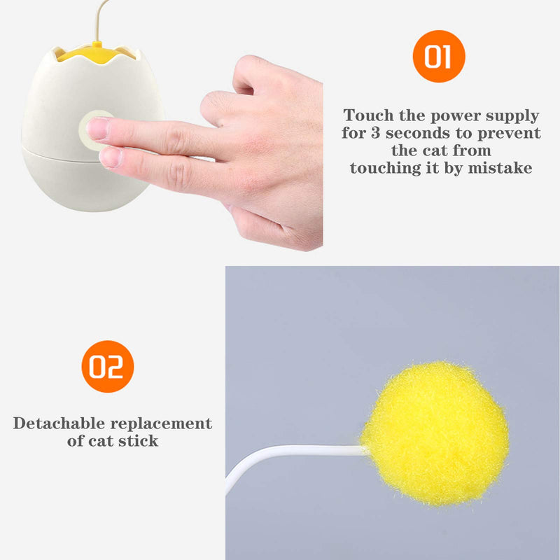 PECHTY Interactive Cat Toys for Indoor Cats, Cat Ball Automatic Irregular Battery Powered 360 Degree Self Rotating Ball, Tumbler Toys for Cats/Kitten - PawsPlanet Australia