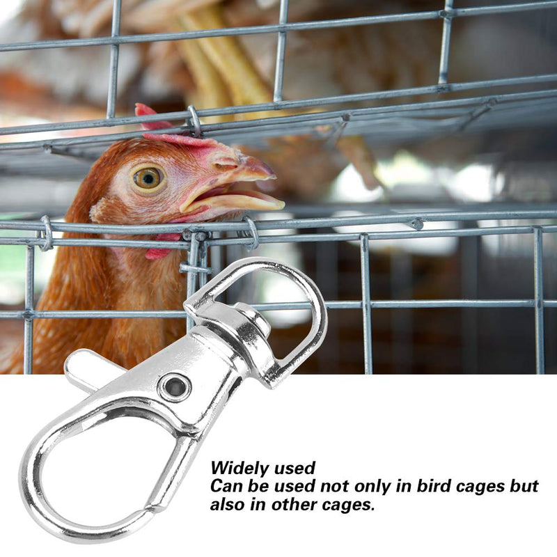 GLOGLOW 12Pcs Birdcage Door Buckle, Anti-Escape Feeding Door Cage Lock Chain Ring Bird Cage Door Buckle Key Claw Trigger Snap Hook - PawsPlanet Australia