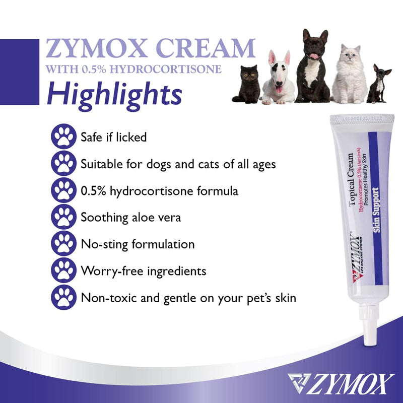 ZYMOX Topical Cream Infection and Wound Care 1 oz. Net wt 1 Ounce - PawsPlanet Australia