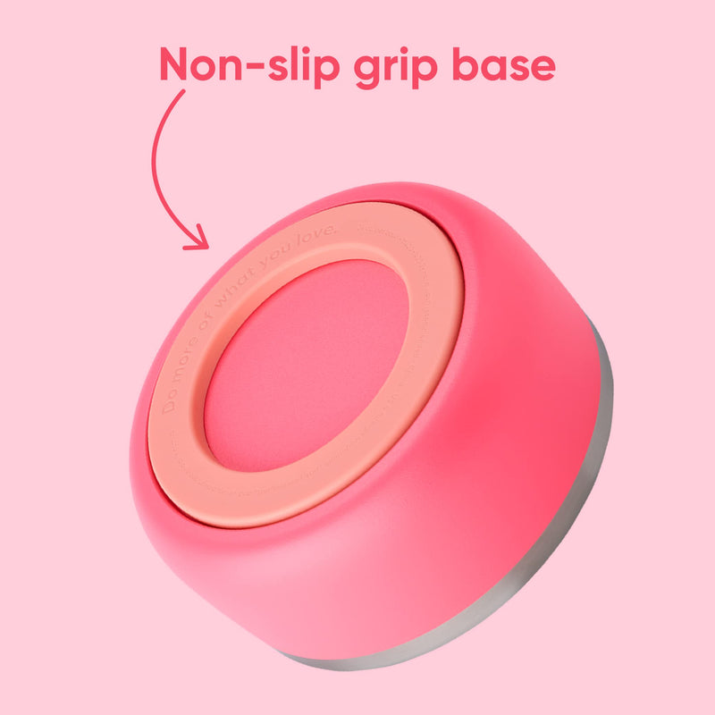 Owala Pet Bowl - Durable Stainless Steel, Food and Water Bowl for Dogs, Cats, and All Pets, Non-Slip Base, 24oz, Pink (Hyper Flamingo) 24 oz Hyper Flamingo - PawsPlanet Australia