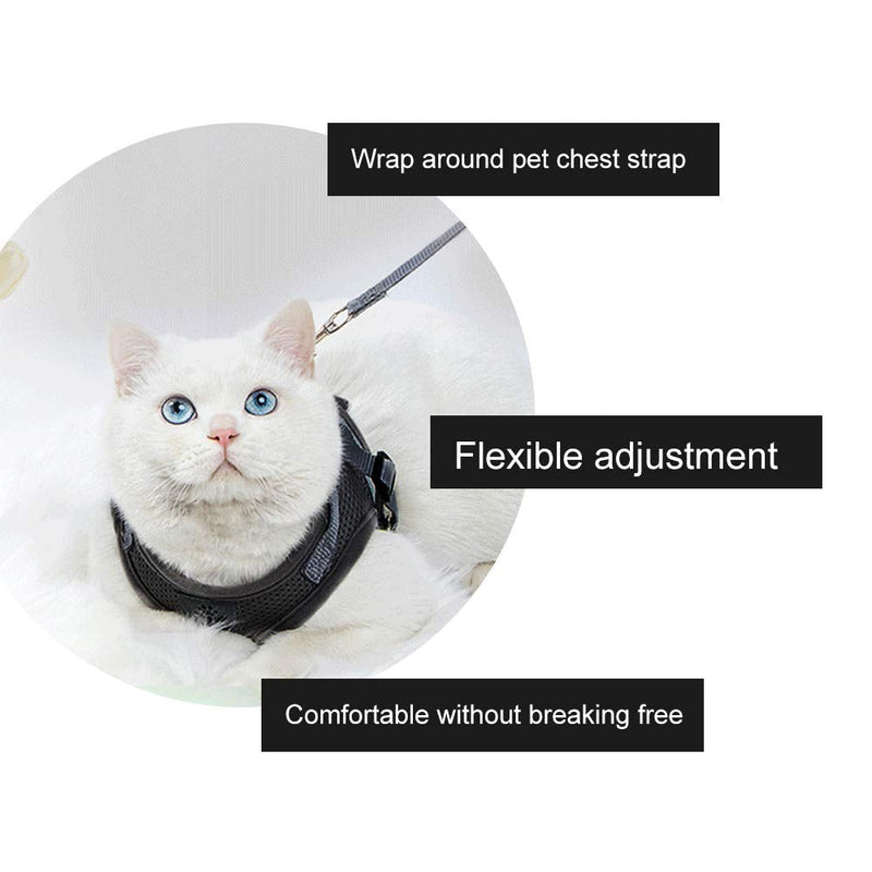 Toulifly Cat Harness, Cat Harness and Lead Set, Cat Leash and Harness Set, Cat Harness and Lead Set Escape Proof, Adjustable Reflective Strips Vest Harnesses for Small Medium Cats (XS) XS - PawsPlanet Australia