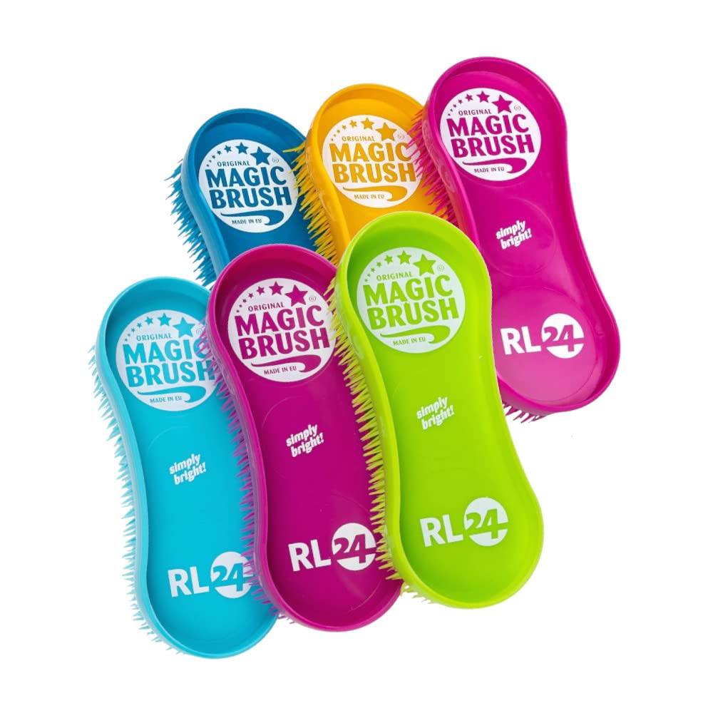 RL24 - Brush set (3 pieces) MagicBrush | Hoof picker for horses | removes stubborn dirt | colored horse brush for coat change | cleans the hoof frog | Horse Accessories | Edition Classic - PawsPlanet Australia