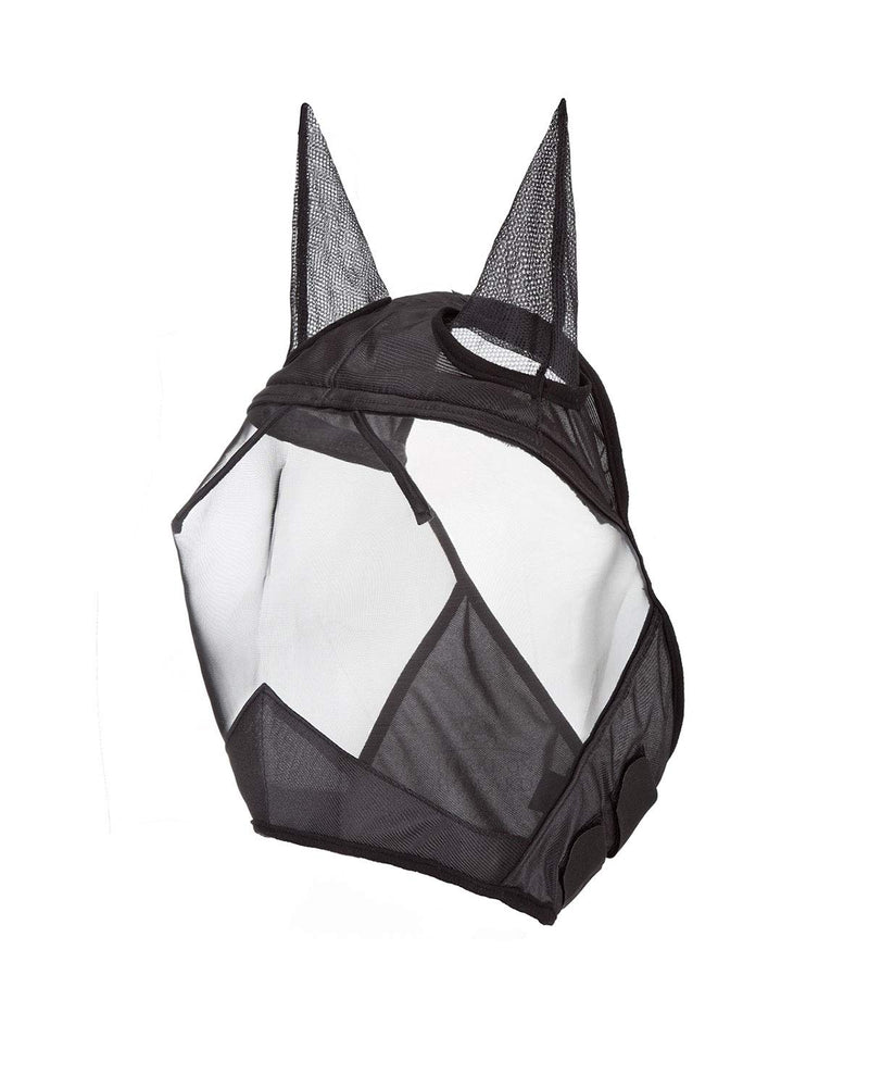 Harrison Howard CareMaster Fly Mask Standard with Ears Piano Black Cob (Medium) - PawsPlanet Australia