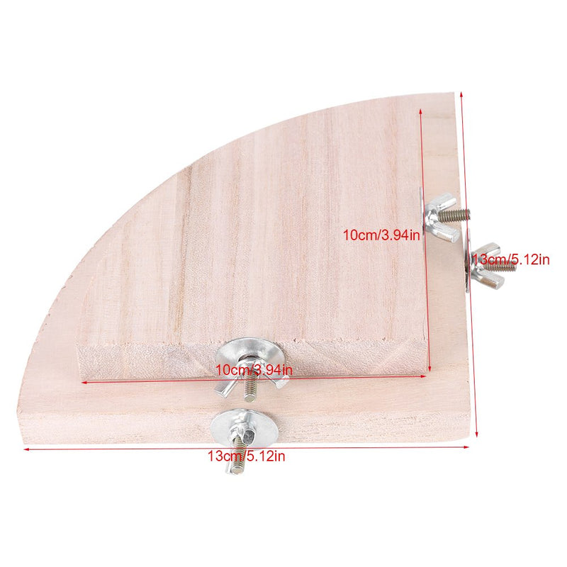 2Pcs Hamster Platforms, Wooden Fan-shaped Rest Stand Corner Jumping Platform Small Animal Chew Bite Toys for Parrots Squirrel Guinea Pig - PawsPlanet Australia