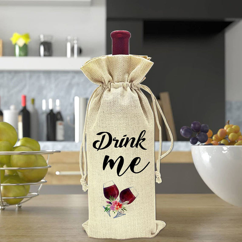 Birthday Party Christmas Decorations Gift For BFF Wife Girlfriend Sister Daughter Coworker -Alice in Wonderland Fans Lover Wine Bottle Bags Gift - PawsPlanet Australia