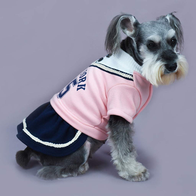 [Australia] - petalk Dog Dress Spring Autumn Outfit Small Dogs Pet Clothing Puppy Dog Skirt Princess M Pink 