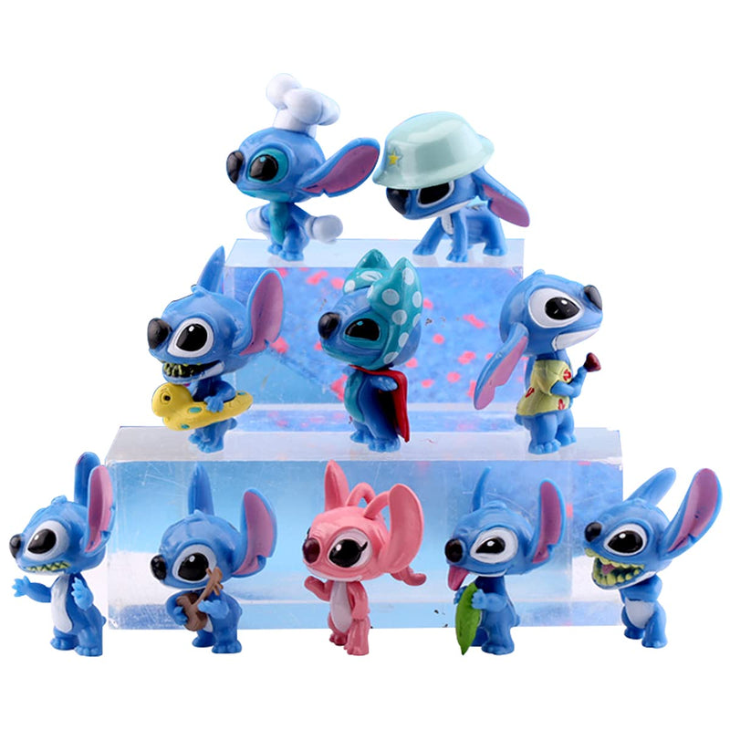 Lilo and Stitch Cake Toppers,Stitch Inspired Cupcake Topper for Children's Birthday Party Cake Decoration（Set of 10） - PawsPlanet Australia