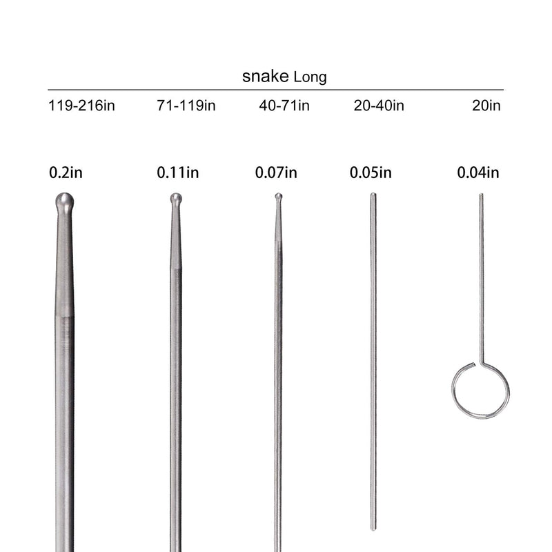 [Australia] - REPTI ZOO Snake Probe Kit 6 Pieces Round Ball Tip Professional Reptiles Snake Sexing Kit Probes Set 