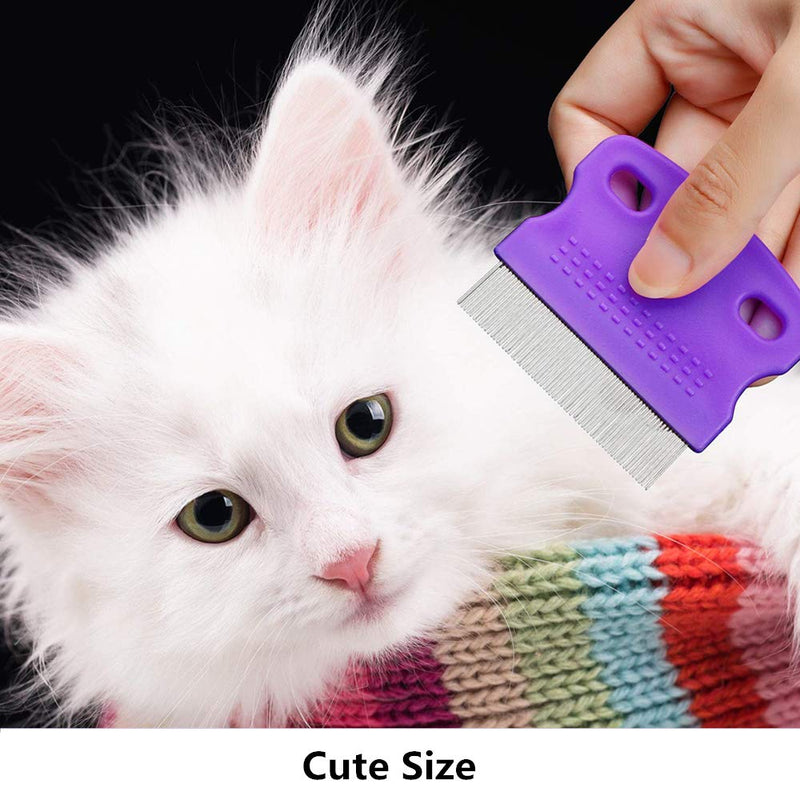 3Pcs Flea Comb Cat Dog Pat Comb Flea Comb Remover with Handle Flea Removal Grooming Comb Stain Remover Combs for Long Hair Dogs and Cats（Random Color) - PawsPlanet Australia
