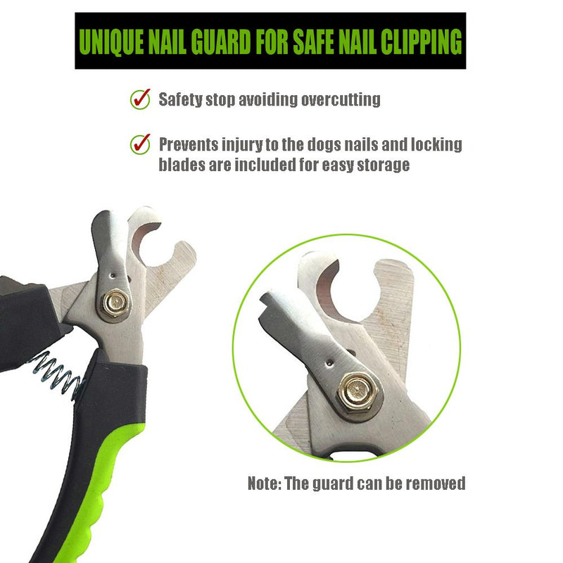 Dog Nail Clippers - Professional Nail Clippers for Dogs with Quick Sensor and Lock Single - PawsPlanet Australia