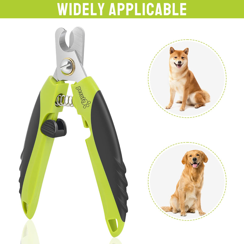 pecute claw scissors for dogs with nail file, professional claw care made of stainless steel, claw pliers for dogs with safety protection L green - PawsPlanet Australia