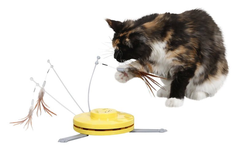 Kerbl 2-in-1 Catch The Tail Feather Cat Toy, 70 x 53 x 5 cm - PawsPlanet Australia