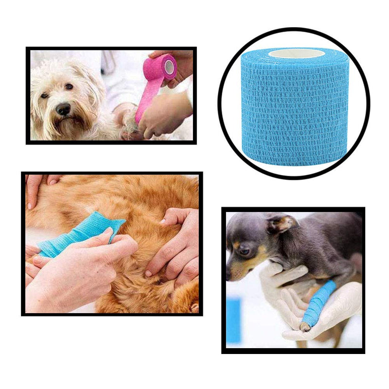 8 rolls of self-adhesive bandages for pets self-adhesive elastic bandages for pets Wound wound bandages for pets wrapped bandages breathable pet bandages - PawsPlanet Australia