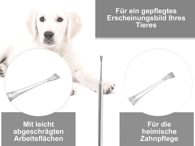 Dog Scaler Tartar Remover Teeth Cleaner for Pets - Wing Shape Left and Right Made of Stainless Steel for Teeth Cleaning Dental Care - PawsPlanet Australia