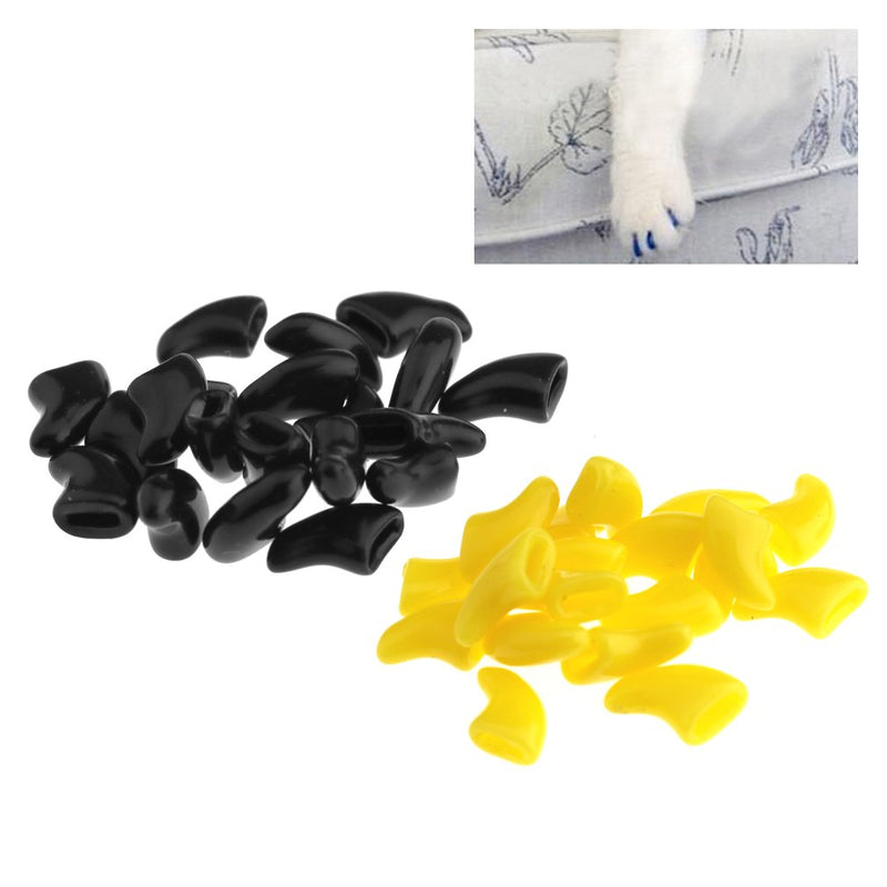 100x Protective Cute Soft Designer Cat Pet Nail Caps Claws Pet Sheath M - PawsPlanet Australia