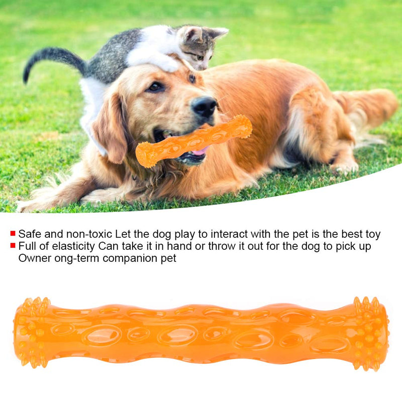 Pet Molar Toy, Silicone Non-toxic Safe Pet Chewing Teeth Cleaning Toy Bite Resistant Interactive IQ Training Toy for Dogs Cats(Orange) Orange - PawsPlanet Australia