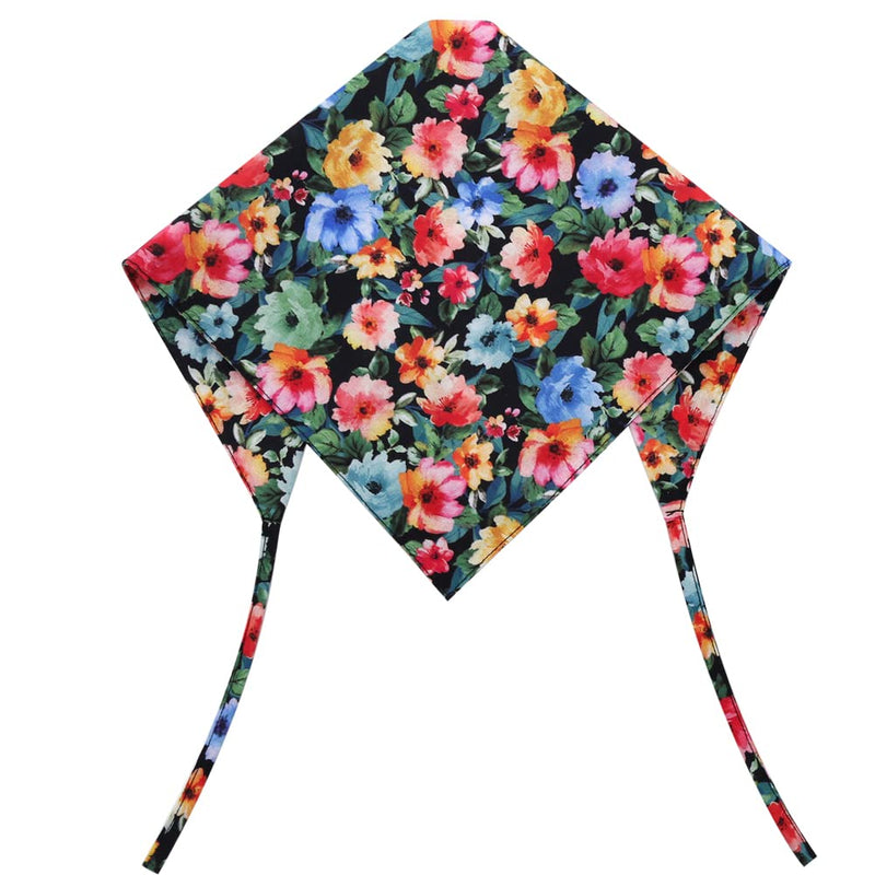 Dog Bandana Reversible Triangle Bibs Scarf Accessories Spring Flower for Dogs Cats Pets Small Pattern1 - PawsPlanet Australia