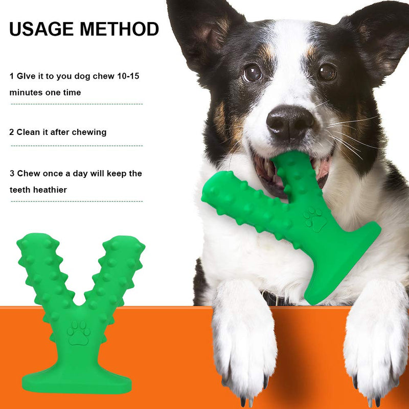 CestMall Dog Chew Toys, Dog Toothbrush Stick Natural Rubber Toothbrush Toy Milk Flavor Dog Teeth Cleaning Massager Chew Cleaning Teeth Toothbrush Pet Dog Toy for Small Medium Large Dog Dental Care - PawsPlanet Australia