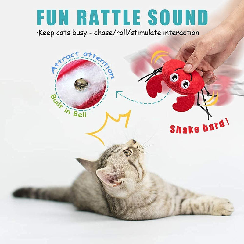 AWOOF Catnip Toys for Indoor Cats Interactive Cat Chew Toys 12 Pcs Cute Cartoon Cat Toys with Battle Catnip Boredom Relief Durable Kitty Bite Teeth Cleaning Toys - PawsPlanet Australia