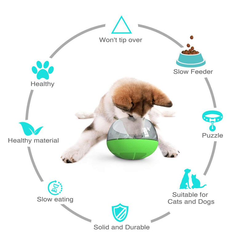 [Australia] - USWT Upgrade Dog Slow Feeder Bowl, Pet Slower Food Feeding Dishes,Interactive Bloat Stop Dog Bowls, Durable Preventing Choking Healthy Design Green 