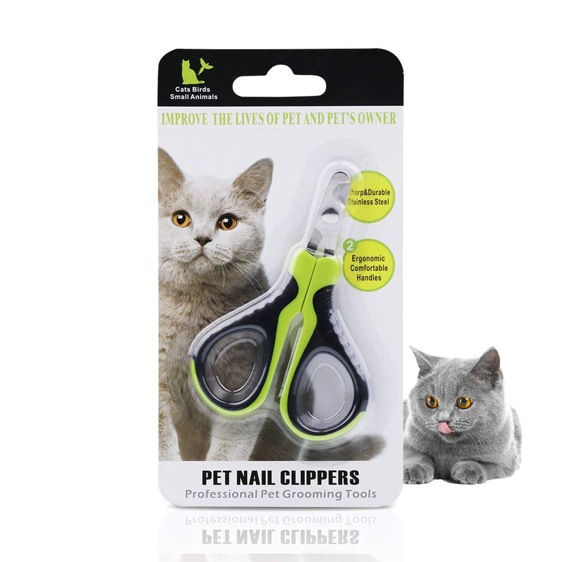 Tarnel professional claw scissors for cats, nail clippers, pets, unique 25 degree cutting head, ideal for small dogs, puppies, cats, rabbits, green - PawsPlanet Australia