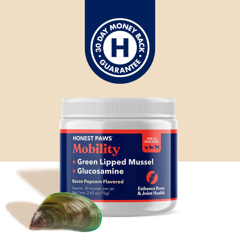 Honest Paws Dog Hip and Joint – Mobility Health Bone Supplement – Glucosamine, Chondroitin, MSM, Green Lipped Mussel Omega-3 Fatty Acid - All Ages - PawsPlanet Australia
