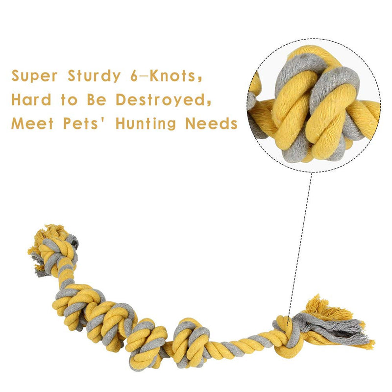 Strong Dog Rope Toys for Large Dogs, Sturdy 6-Knots Rope Dog Chew Toys, Interactive Tough Dog Tug of War Toys for Boredom, Length 62cm Suit for Big and Extra Large Breed Dogs - PawsPlanet Australia