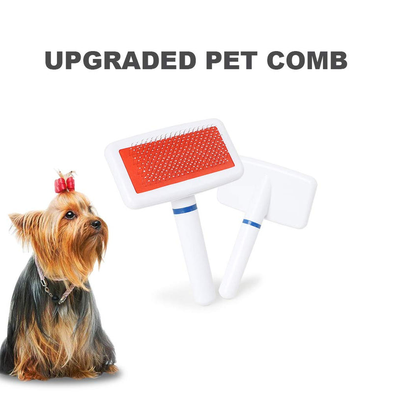 Rabbit Brush Guinea Pig Comb Plucking Hair Brush Small Pet Grooming Comb Grooming Brush for Small Pets Removes Loose Knots for All Coat Types White - PawsPlanet Australia