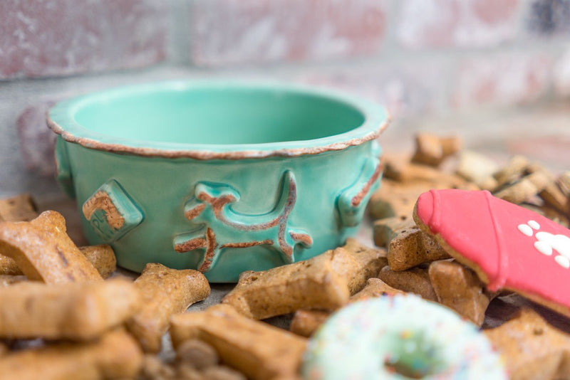 [Australia] - Carmel Ceramica Dog Bowl - Baby Blue Small 